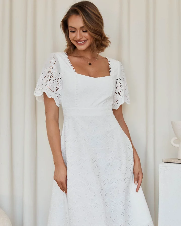 Arcadia Midi dress – White – Etcetera Bridal