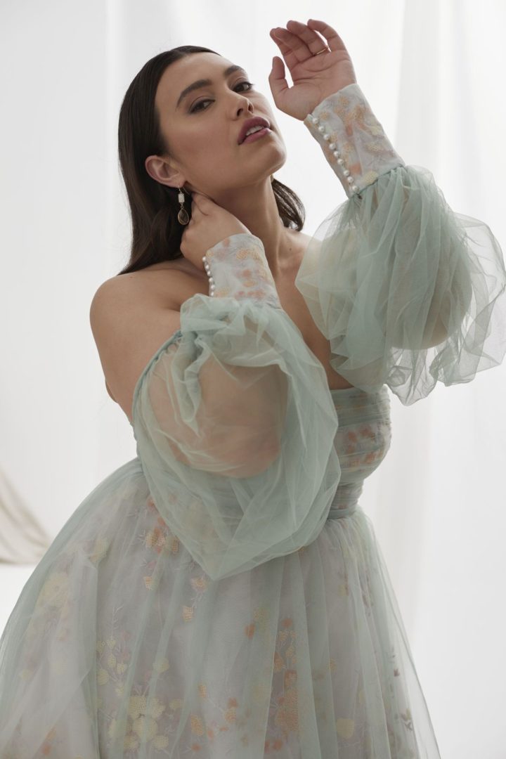 Hera Couture - Le Wild Rose Pistachio Green